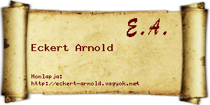 Eckert Arnold névjegykártya